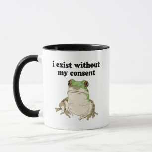 Caneca Eu Existe Sem Meu Consentimento Sapo Engraçado
