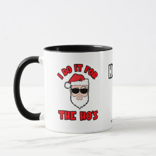 Caneca EU FAÇO ISSO PELAS GATAS Gráficos de Santa Screwba