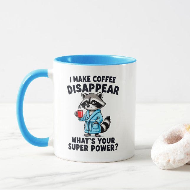 Caneca Eu Faço o Café Desaparecer -  Amante de Café Mapac (Com Donut)