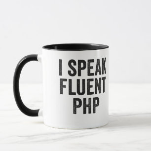 Caneca Eu Falo Fluent PHP Engraçado Programador De Geek D