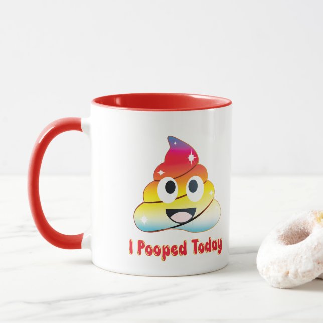 Caneca eu fiz cocô hoje (Com Donut)