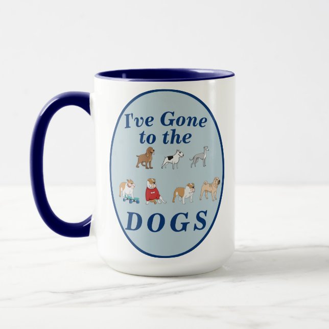 Caneca Eu fui para os CÃES Presente de Café para Amante d (Esquerda)