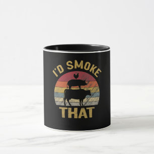 Caneca Eu Fumava Que O Engraçado CHURRASCO De Carne Fuma