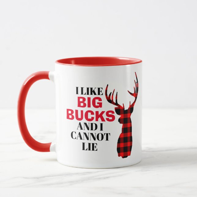 Caneca Eu gosto de caça engraçada de grandes sacanas (Esquerda)