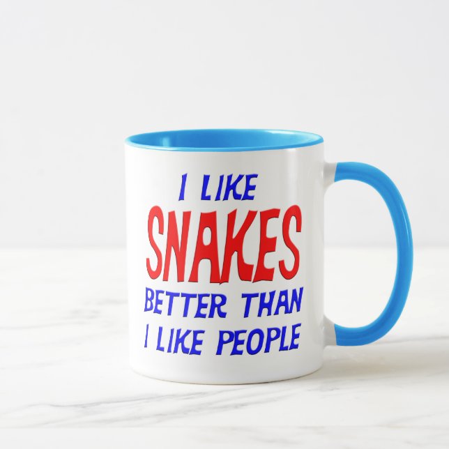 Caneca Eu gosto de cobras melhores do que eu gosto de (Direita)
