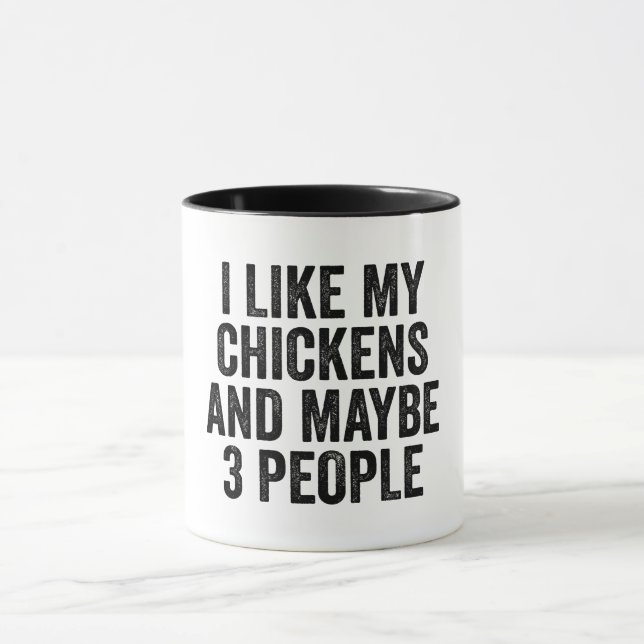 Caneca Eu Gosto De Frango E Talvez 3 Pessoas (Centro)