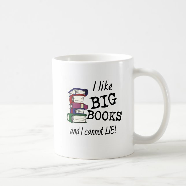 Caneca Eu gosto de grandes livros e não posso mentir! (Direita)