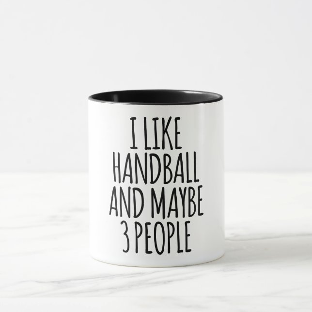 Caneca Eu Gosto de Handebol E Talvez 3 Pessoas (Centro)