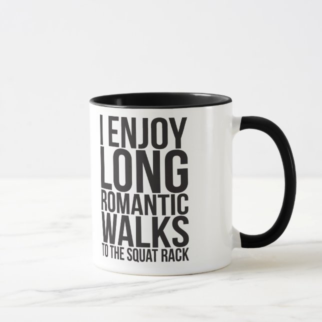 Caneca Eu Gosto De Longas Caminhadas Românticas Para O Ra (Direita)