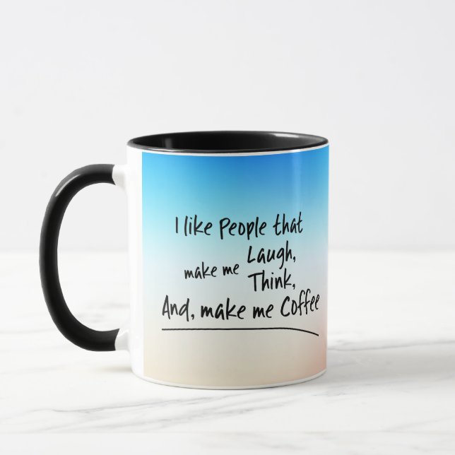 Caneca Eu gosto de Pessoas que me fazem café... (Esquerda)