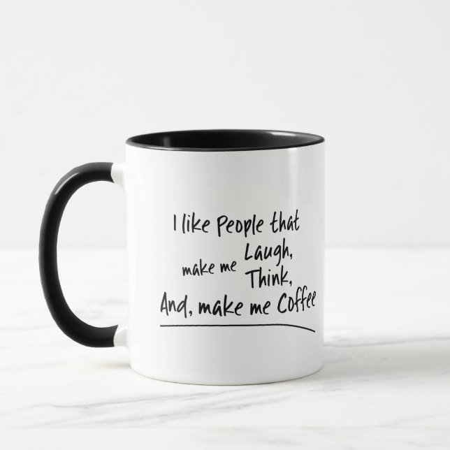 Caneca Eu gosto de Pessoas que me fazem café... (Esquerda)