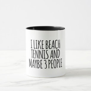 Caneca Eu Gosto De Tênis De Praia E Talvez 3 Pessoas