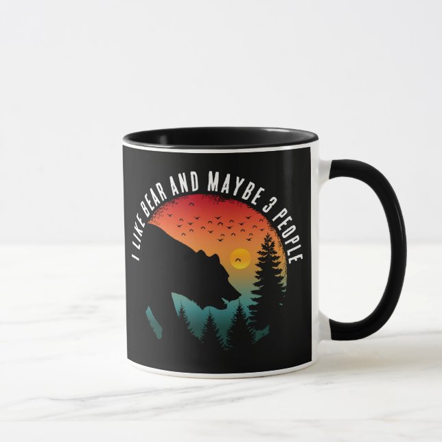 CANECA EU GOSTO DE URSO E TALVEZ 3 PESSOAS (Direita)