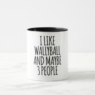 Caneca Eu Gosto De Wallyball E Talvez 3 Pessoas