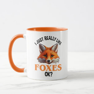 Caneca Eu Gosto Muito De Raposas, Ok?