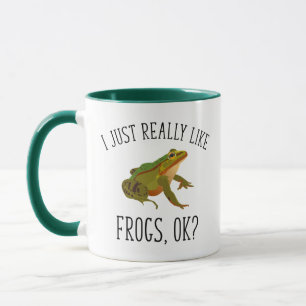 Caneca Eu Gosto Muito De Sapos, Ok? Sapo Engraçado