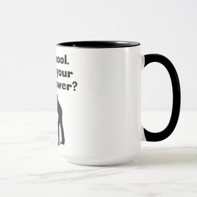 Caneca Eu jogo o poder super da piscina (Direita)