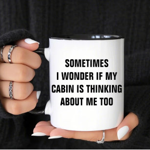 Caneca Eu Me Pergunto Se Meu Cabine Pensava Em Mim Também