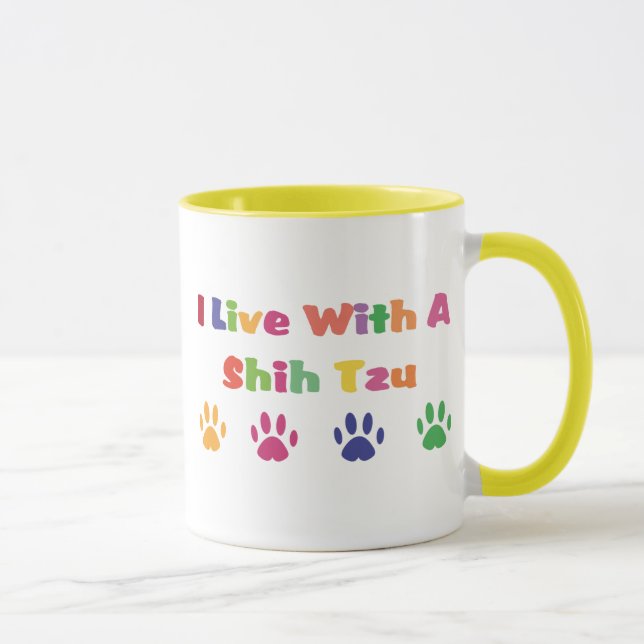 Caneca Eu Moro Com Um Shih Tzu (Direita)