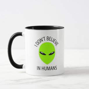 Caneca Eu não acredito em Mug de Café Humano