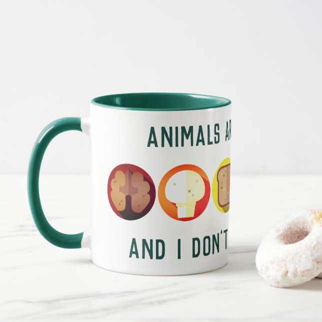 Caneca Eu não como meus amigos - vegan's (Com Donut)