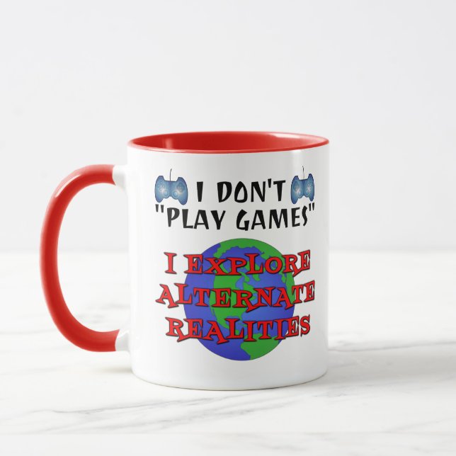 Caneca Eu não jogo jogos que eu exploro (Esquerda)
