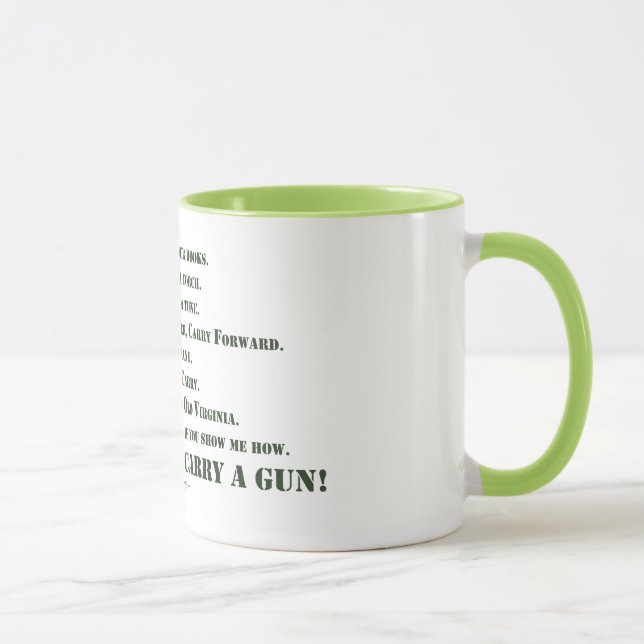 Caneca Eu não levarei uma arma (Direita)