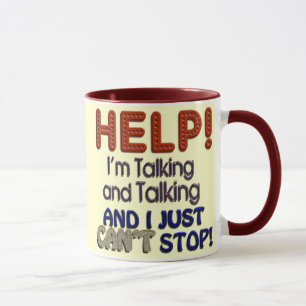Caneca Eu não posso parar de falar