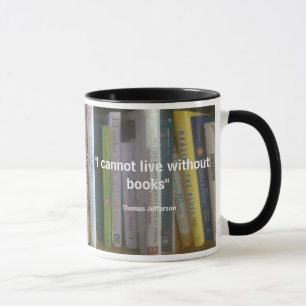Caneca Eu não posso viver sem as citações dos livros