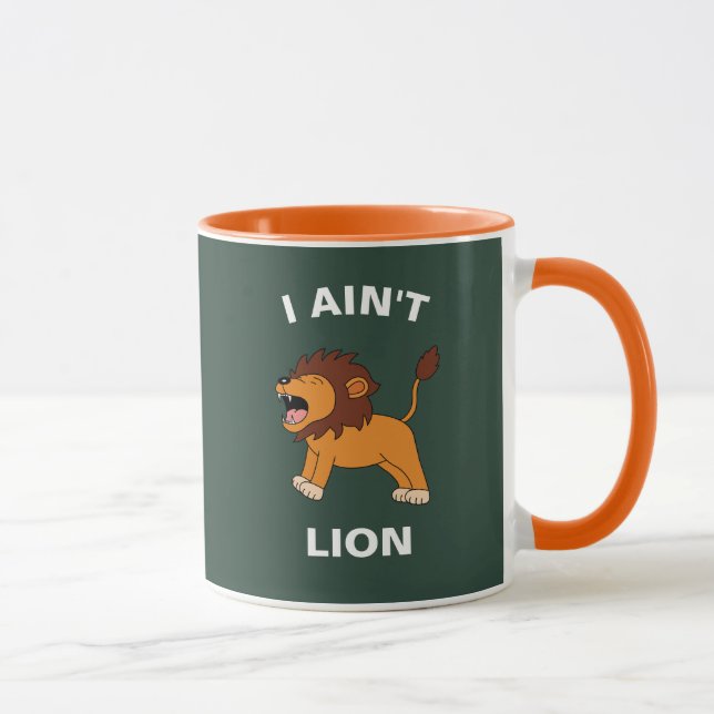 Caneca Eu não sou o Lion Engraçado Selva Selva (Direita)