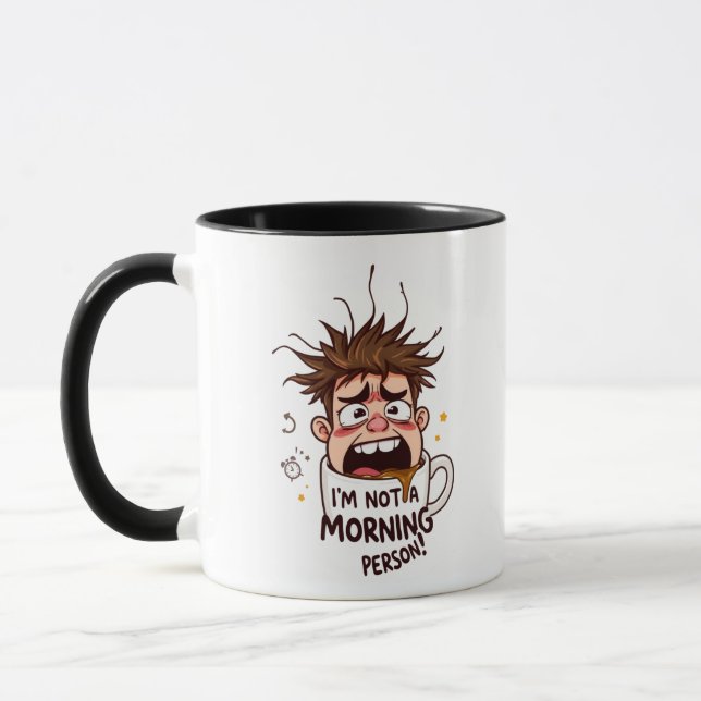 Caneca "Eu não sou uma pessoa matinal" (homem) (Esquerda)