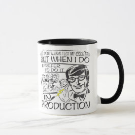 Caneca Eu não testo sempre meu código