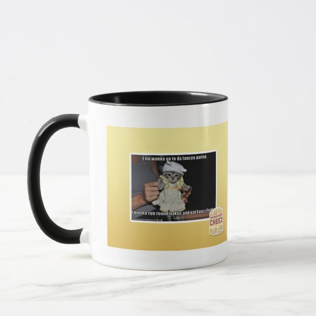 Caneca Eu nenhum quero ir ao partee do fancee da (Esquerda)