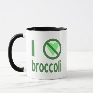 Caneca Eu Odeio Brócolis Texto Verde