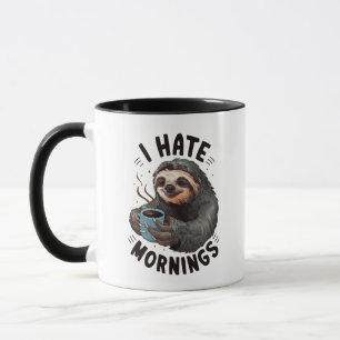 Caneca Eu Odeio Manhãs Sonolentas Sloth