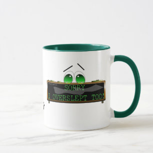 Caneca Eu overslept demasiado!