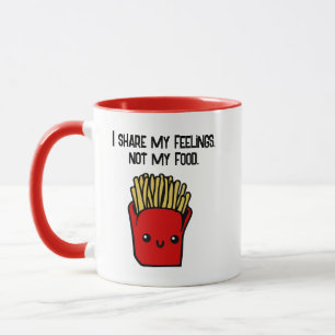 Caneca Eu Partilho Sentimentos Não Comidas Engraçados Kaw