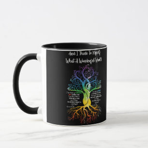 Caneca Eu Penso Que Um Mundo Maravilhoso Hippie