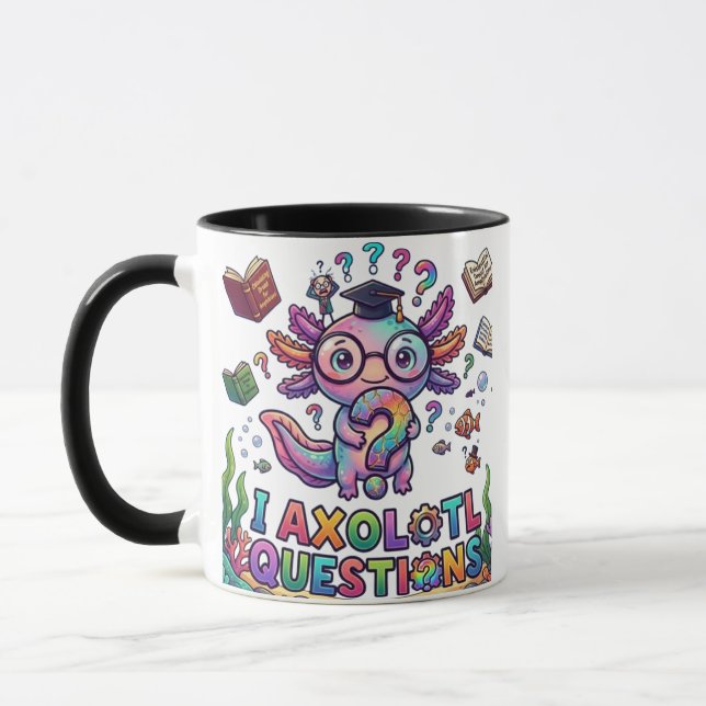 Caneca Eu Perguntas Axolotl Presente de Graduação - Exist (Esquerda)