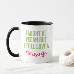 Caneca Eu posso ser vegetariano, mas ainda adoro salsicha