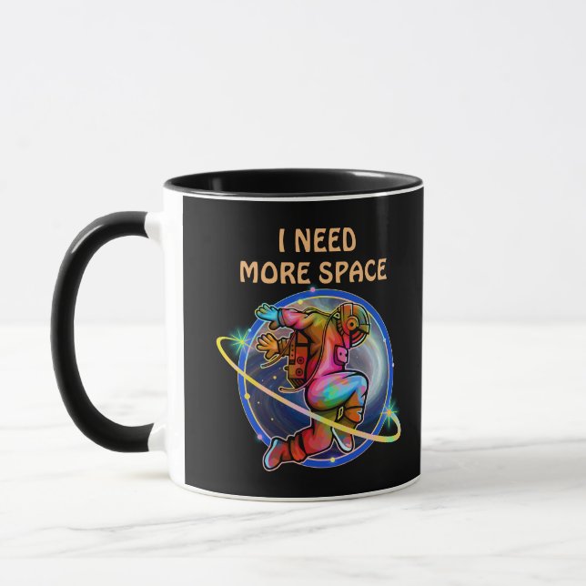 CANECA EU PRECISO DE MAIS ESPAÇO GALÁXIA ASTRONAUTA PERSO (Esquerda)