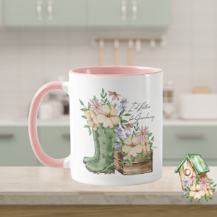 Caneca Eu Preferencialmente De Ser Aquarela De Jardinagem