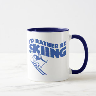 Caneca Eu preferencialmente estaria esquiando (o homem)