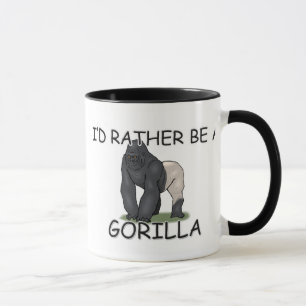 Caneca Eu preferencialmente seria um gorila