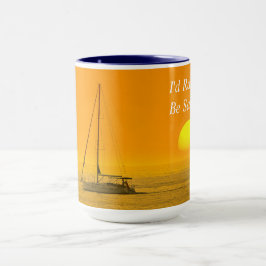 Caneca Eu Preferencialmente Velejando, Sunset, Mensagem D