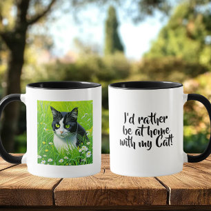 Caneca Eu Preferiria estar em Casa com meu Gato