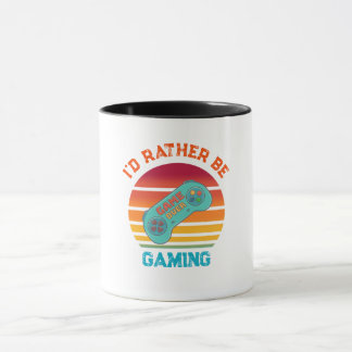 Caneca Eu Preferiria Estar Jogando Design Retro