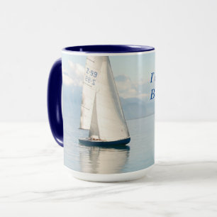 Caneca Eu Preferiria Estar Navegando, Personalize Mensage