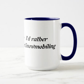 Caneca Eu Preferiria Estar Pilotando Moto de Neve