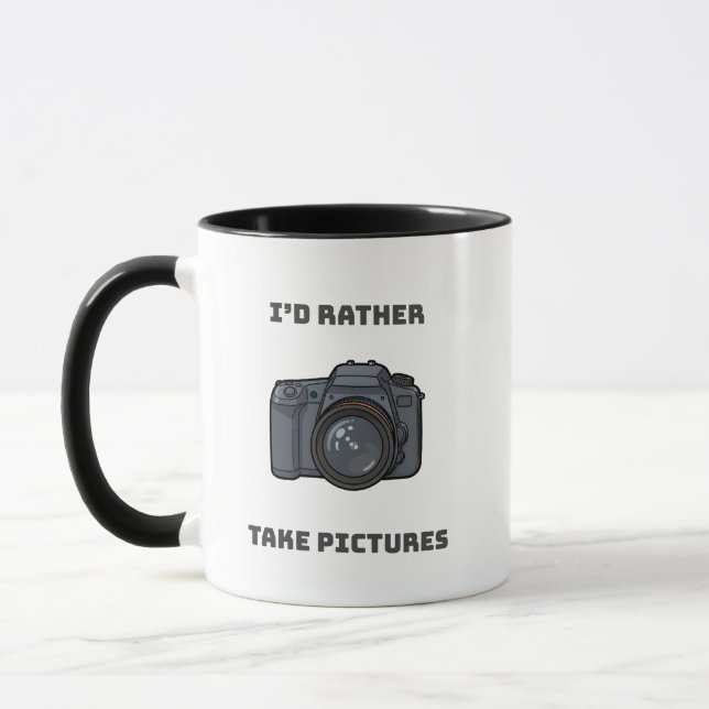 Caneca Eu Preferiria Tirar Fotos – Presente para Amantes  (Esquerda)